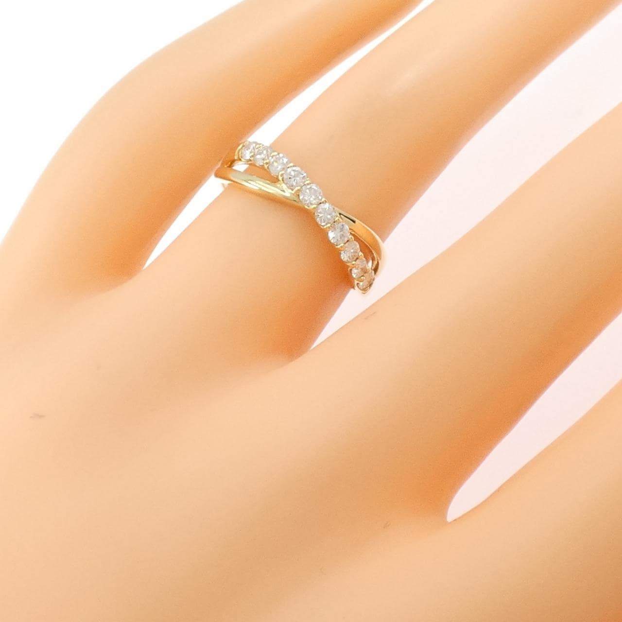 【リメイク】K18YG ダイヤモンド リング 0.30CT