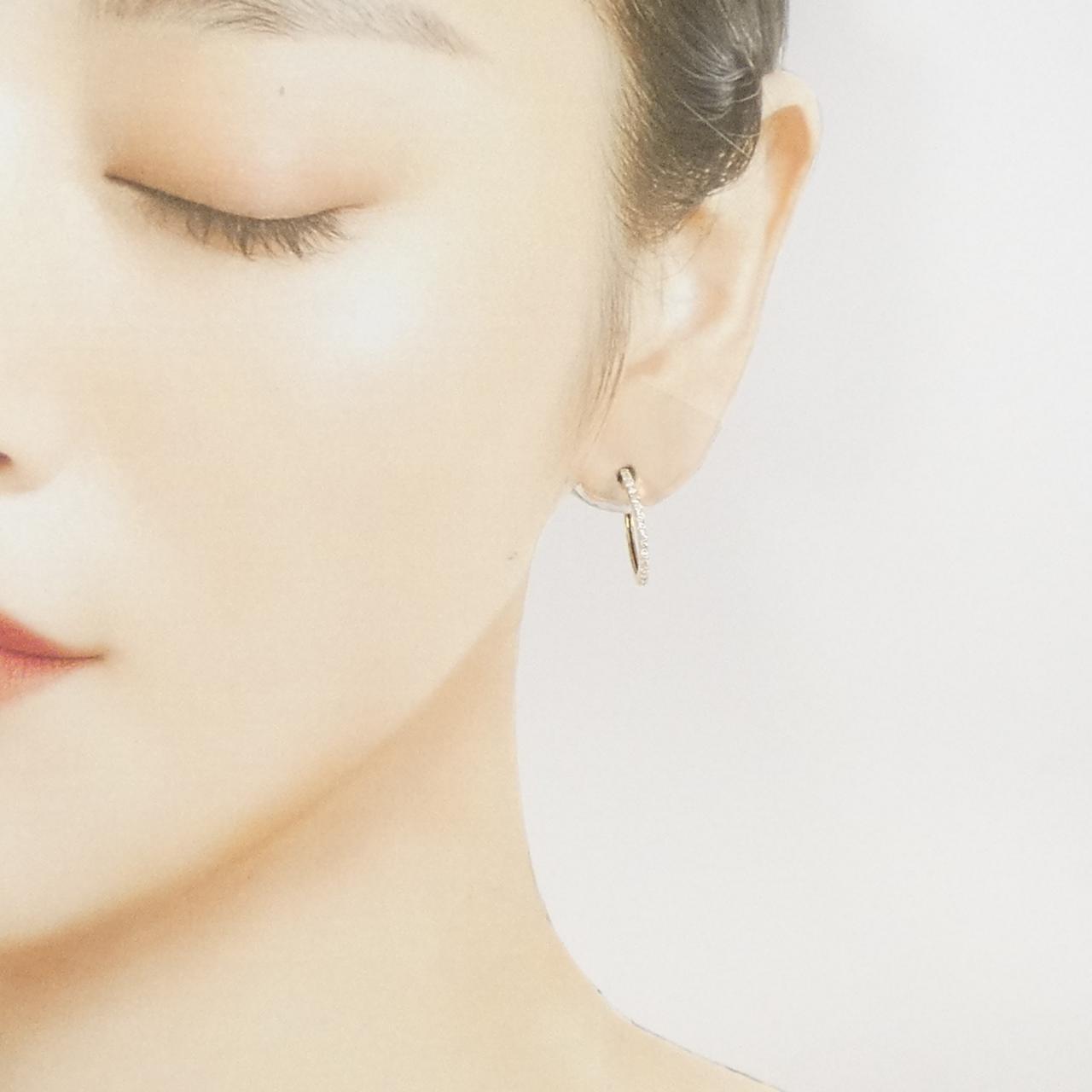 【リメイク】K18YG フープ ダイヤモンド ピアス 0.30CT