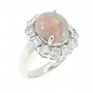 K18WG ブラックオパール リング 2.33CT