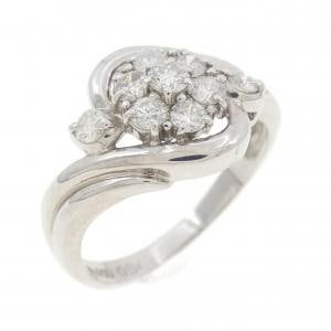 PT900 フラワー ダイヤモンド リング 0.50CT