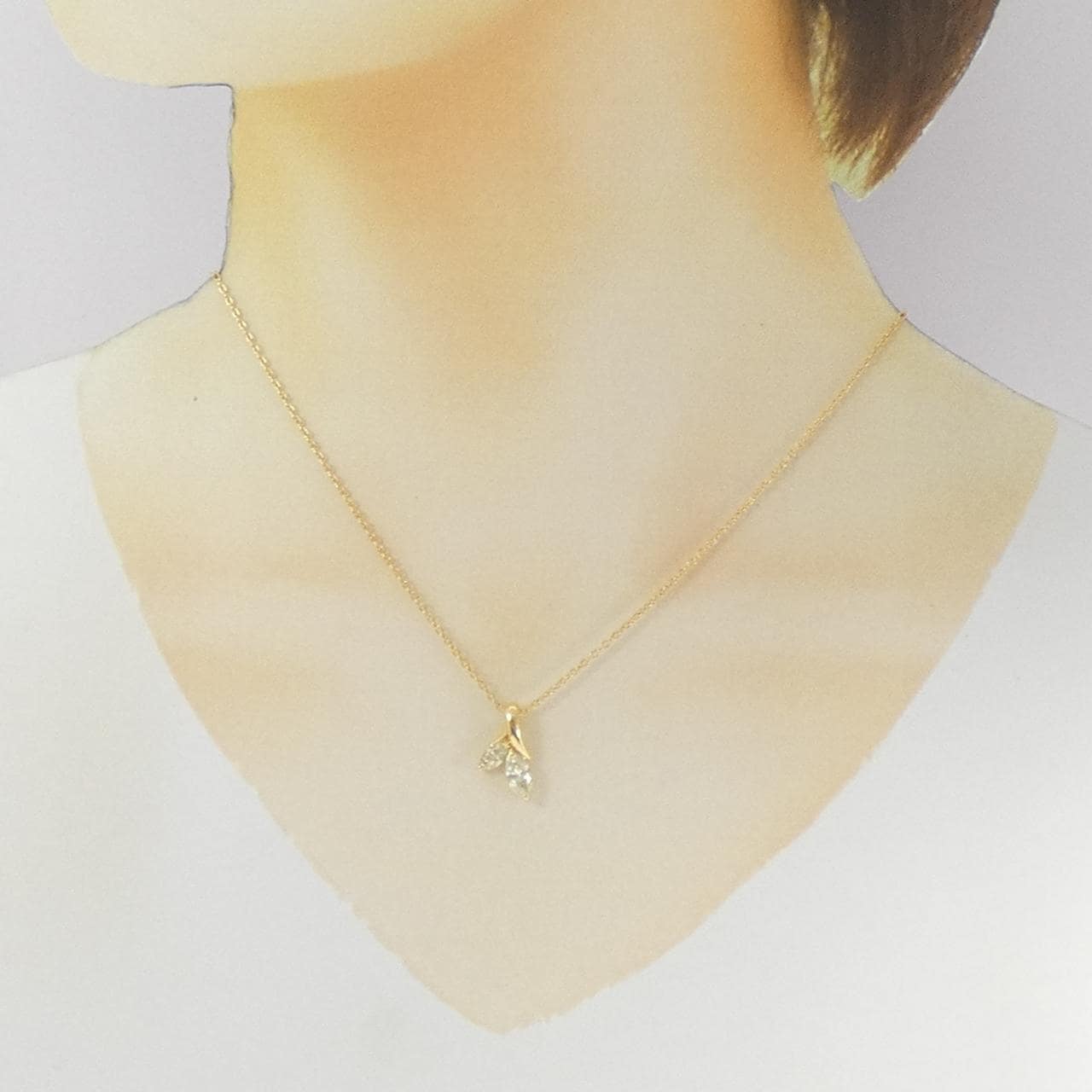 K18YG ダイヤモンド ネックレス 0.75CT