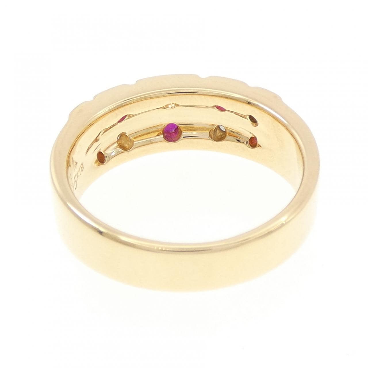 K18YG ルビー リング 0.18CT