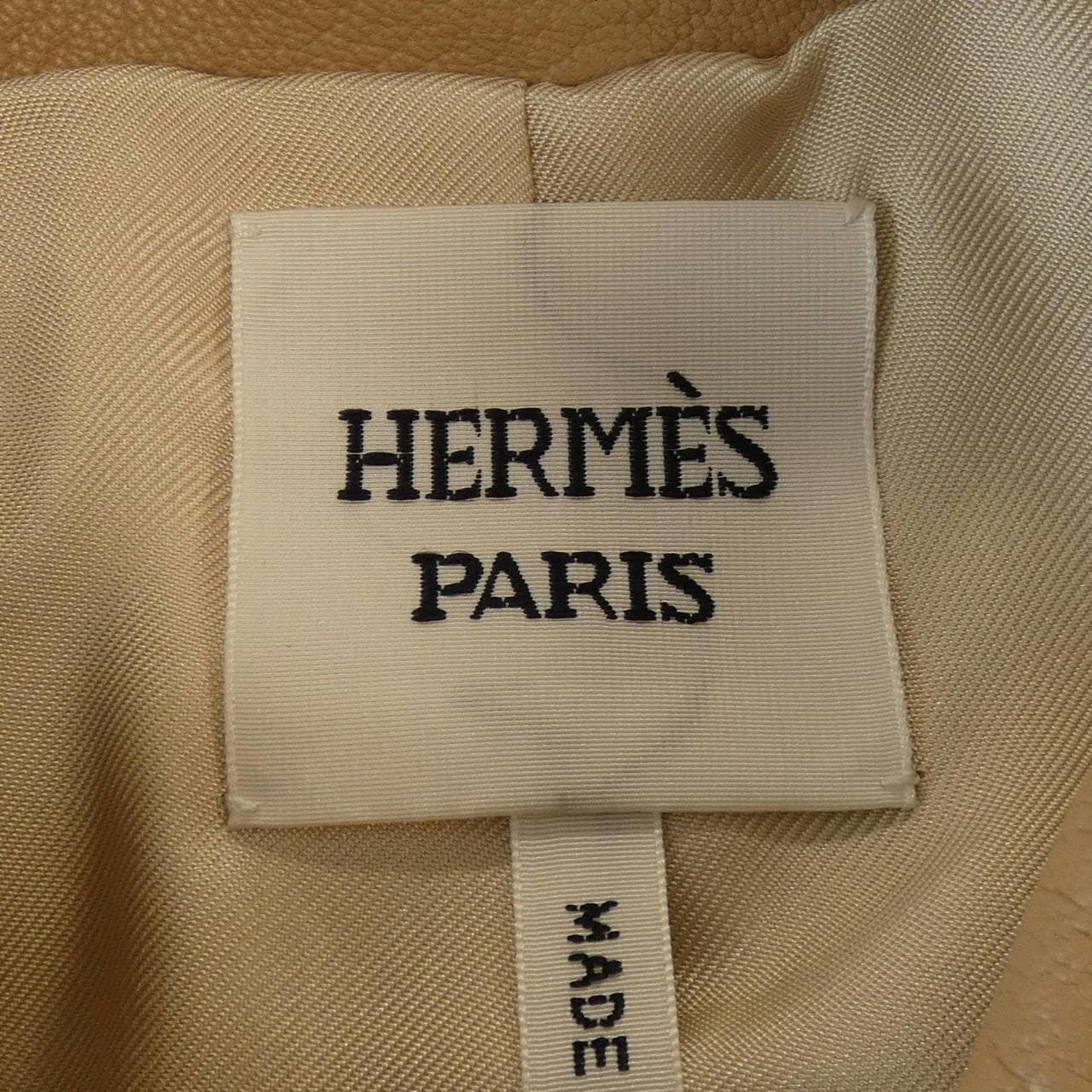 エルメス HERMES 4E1132D7 レザーコート