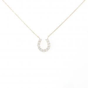 K18YG ホースシュー ダイヤモンド ネックレス 0.30CT