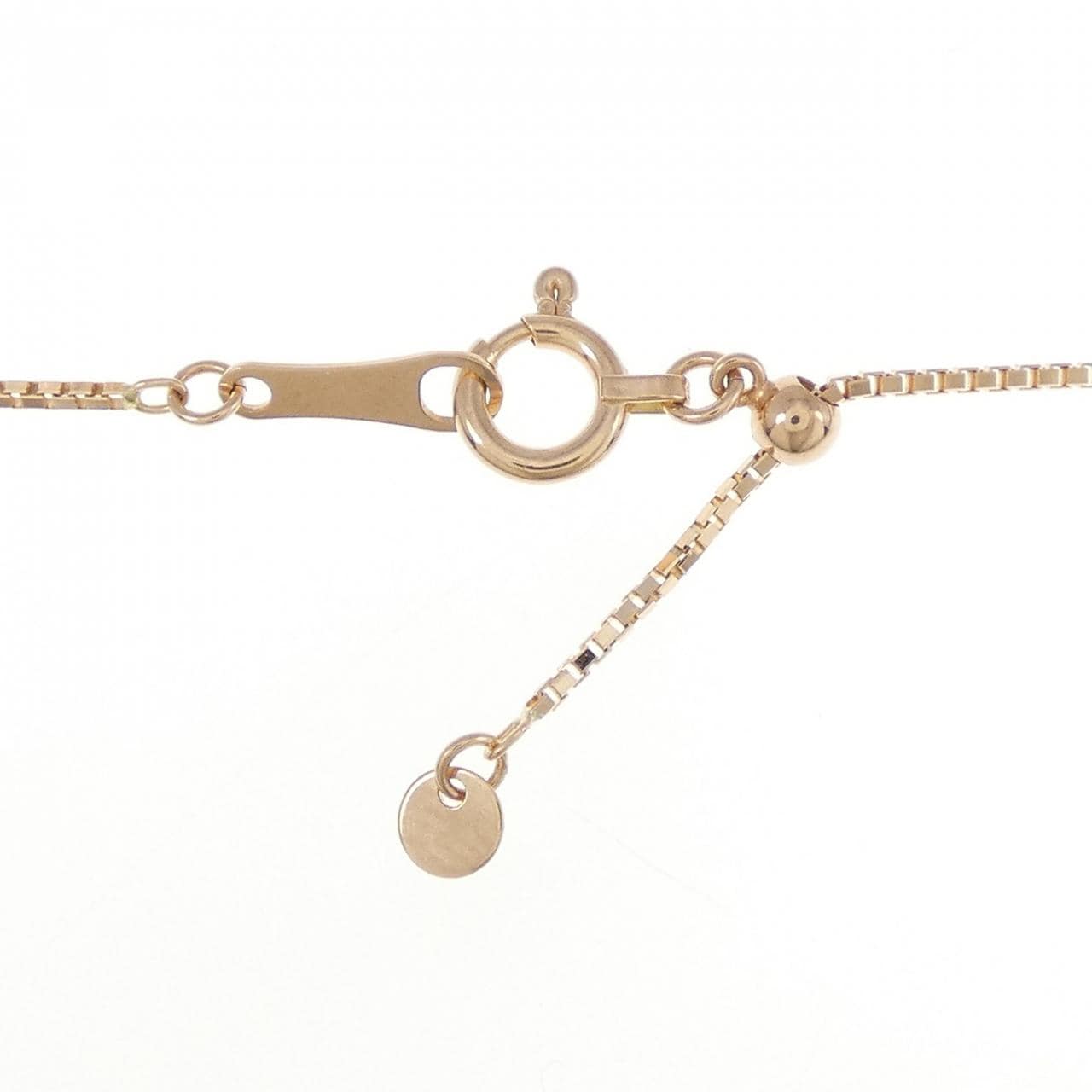K18PG ハート パヴェ ダイヤモンド ネックレス 0.55CT