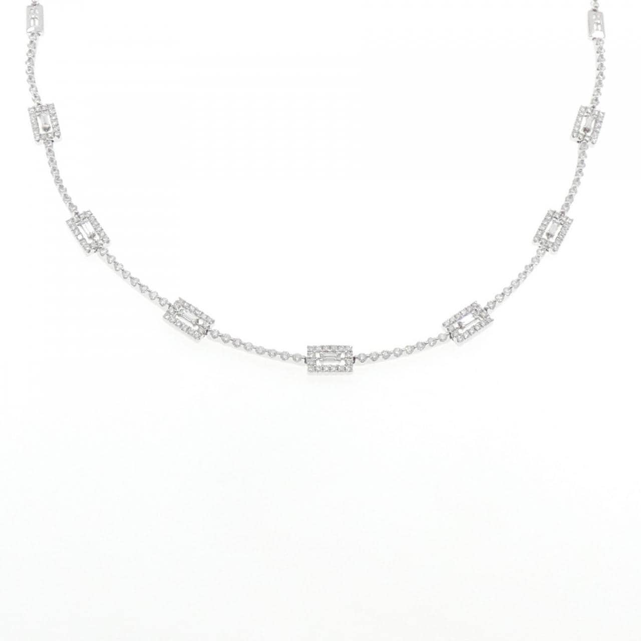 750WG ダイヤモンド ネックレス 1.97CT