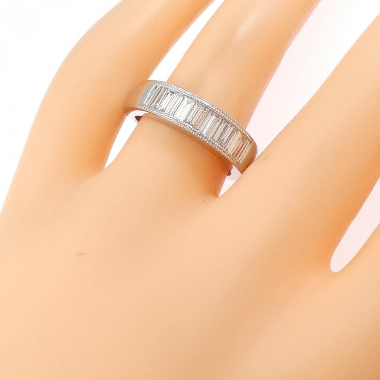 K14WG ダイヤモンド リング 0.75CT