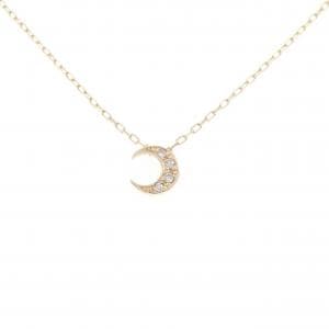 K10YG ムーン ダイヤモンド ネックレス 0.01CT