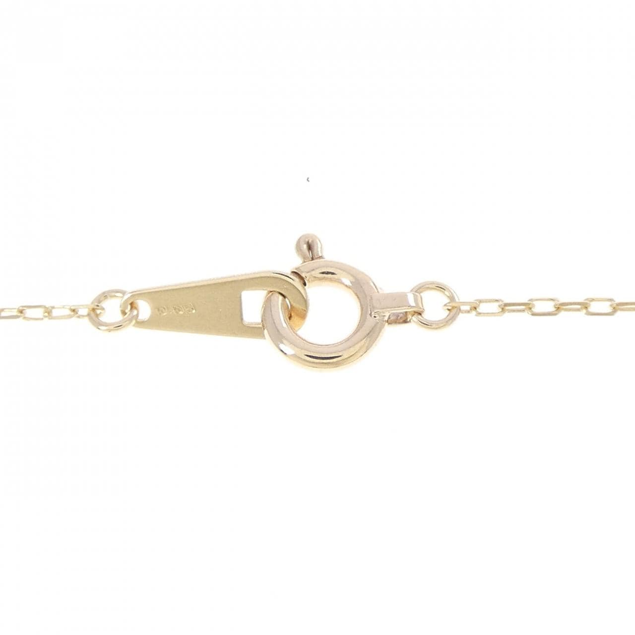 K10YG イニシャルM ダイヤモンド ネックレス 0.08CT