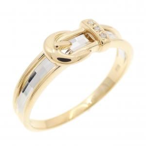 K18YG/PT900 Diamond ring