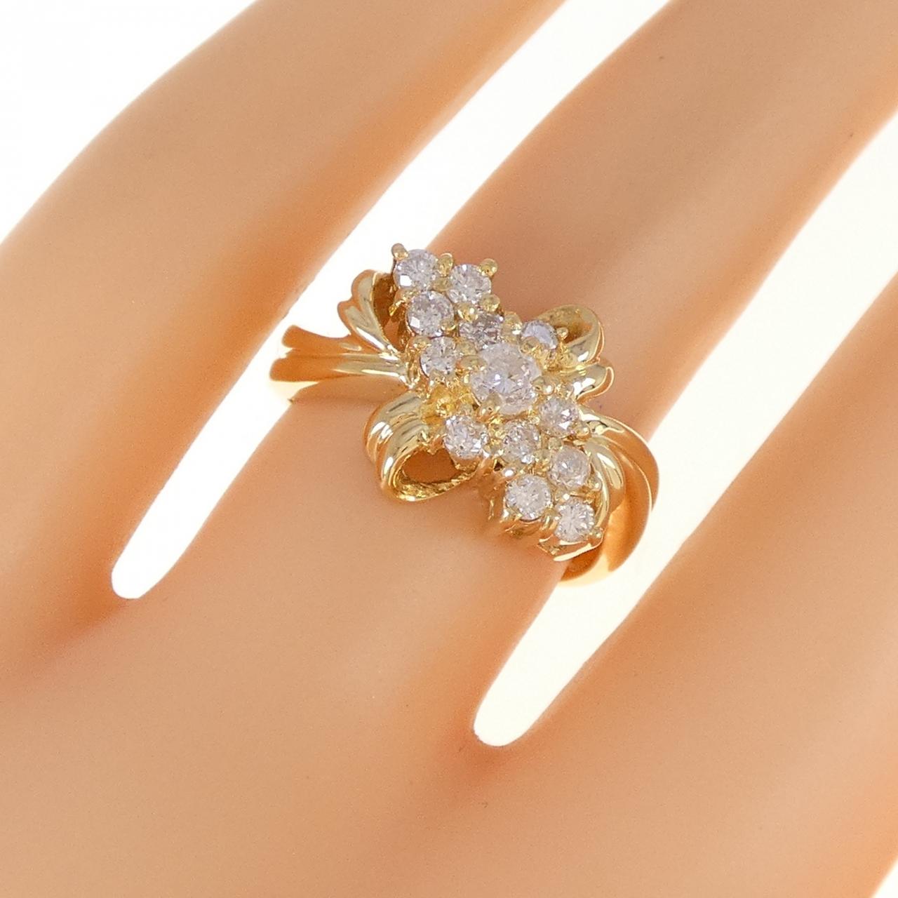 K18YG ダイヤモンド リング 0.55CT