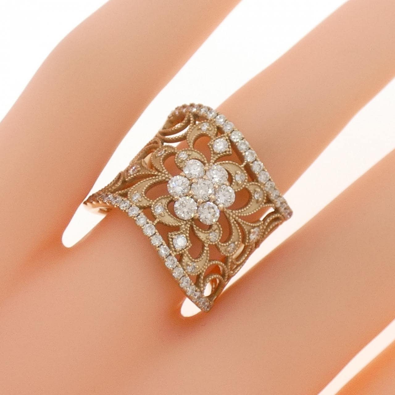 K18PG ダイヤモンド リング 1.00CT