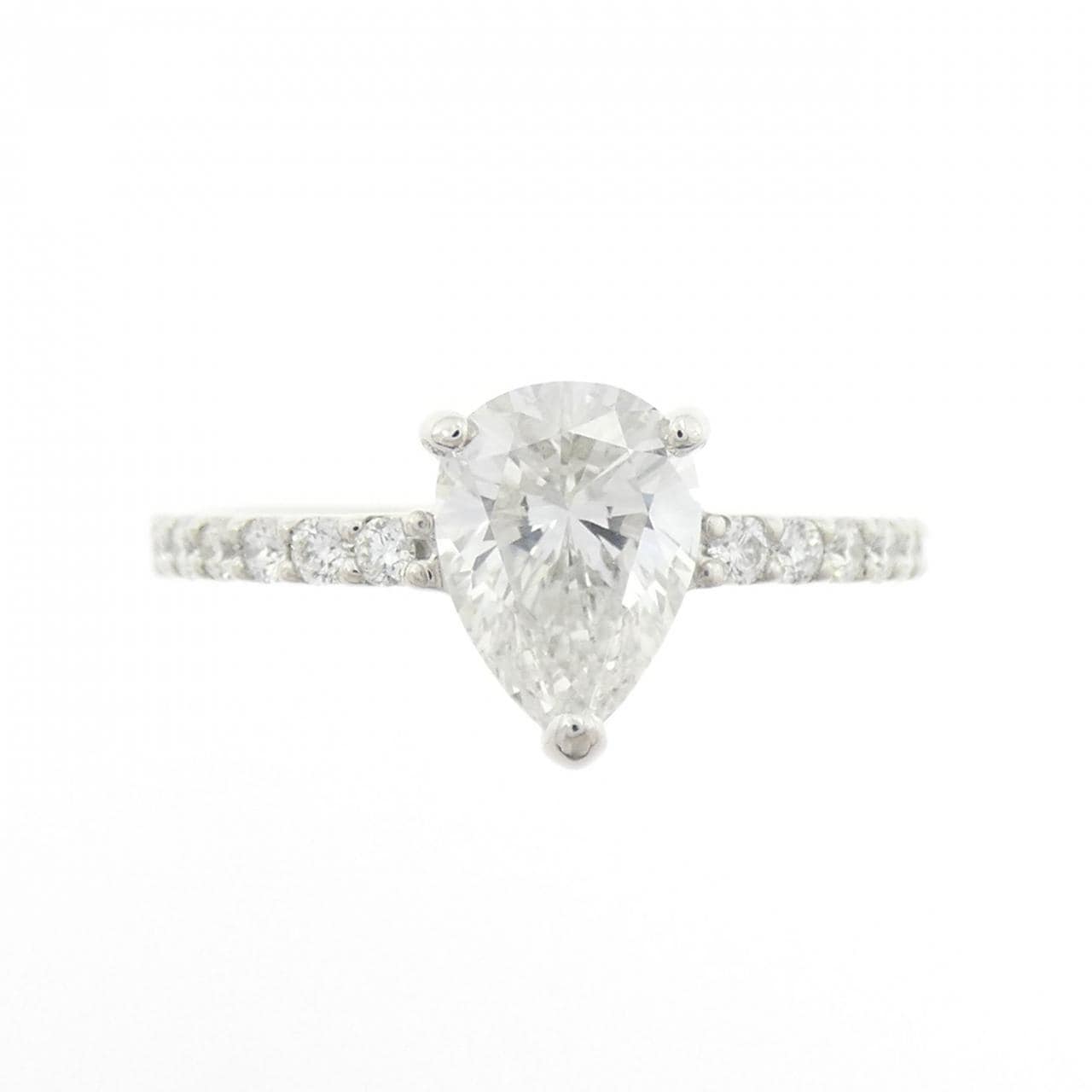 【リメイク】PT900 ダイヤモンド リング 1.021CT G SI2 ペアシェイプ