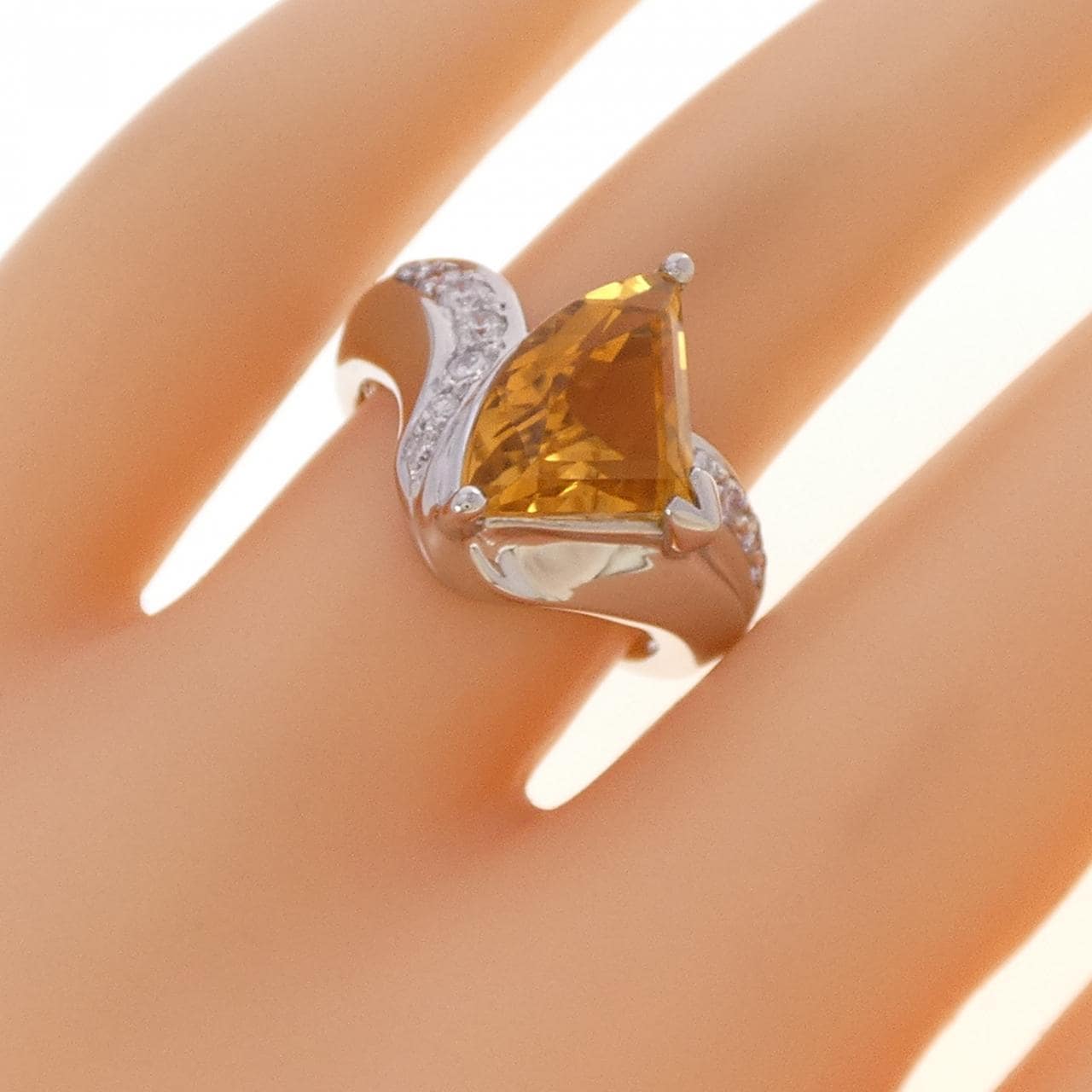 PT900 シトリン リング 3.06CT