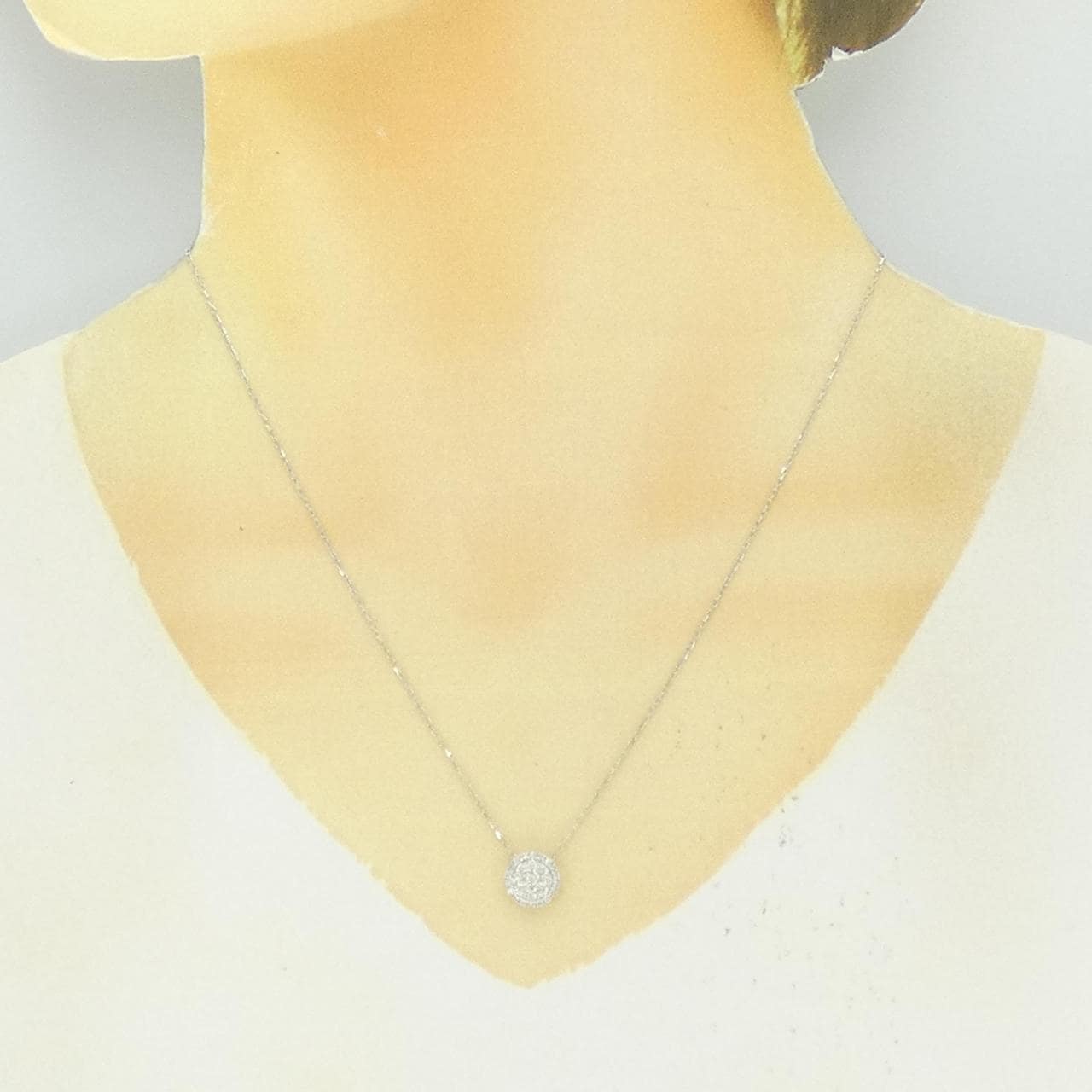 K18WG ダイヤモンド ネックレス 0.50CT