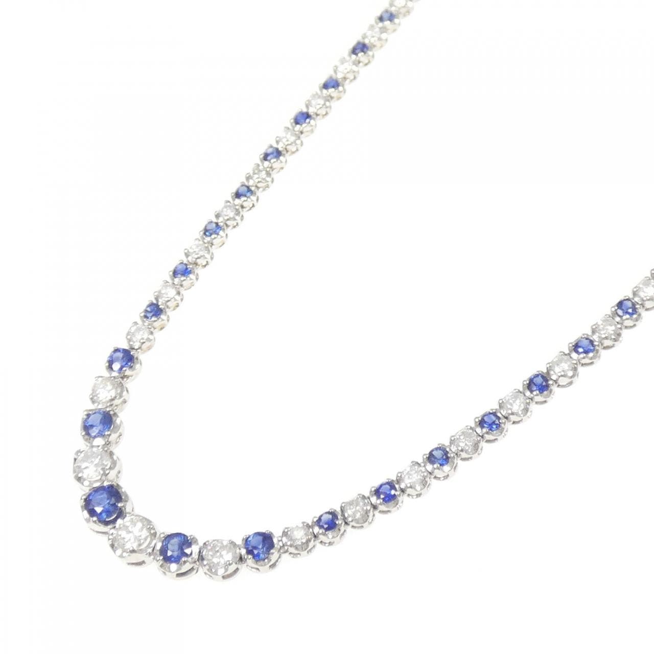 PT850 サファイヤ ネックレス 3.22CT