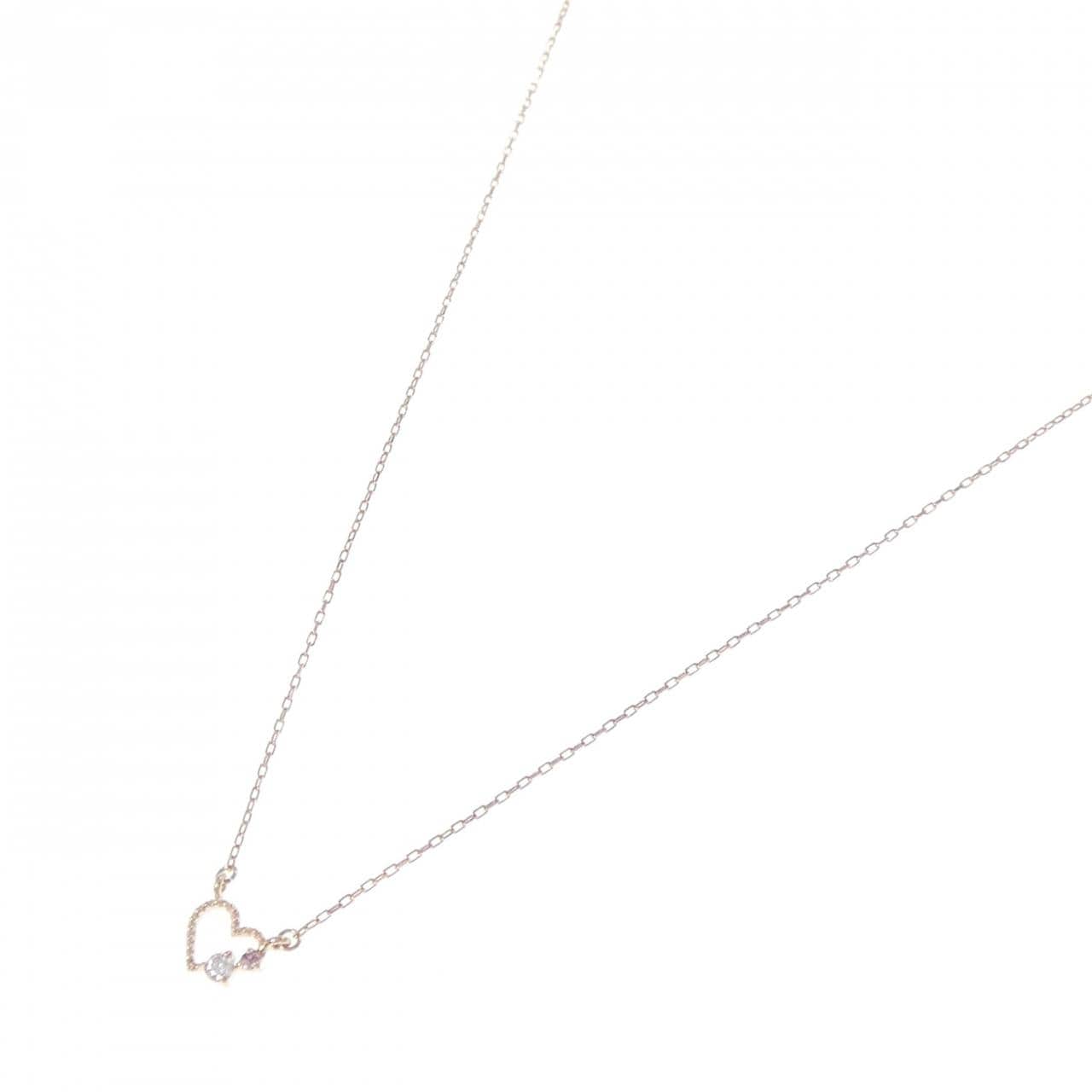 クミキョク ハート ダイヤモンド ネックレス 0.02CT