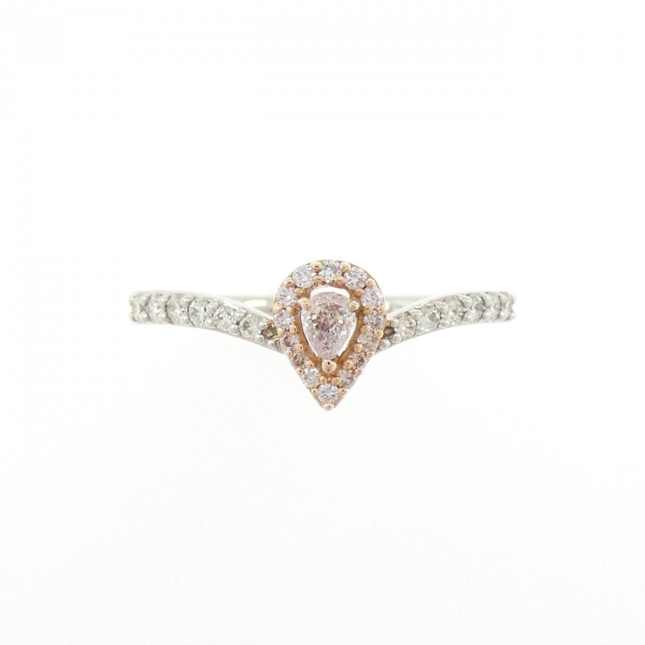 ジーエスティービー ピンクダイヤモンド リング 0.111CT