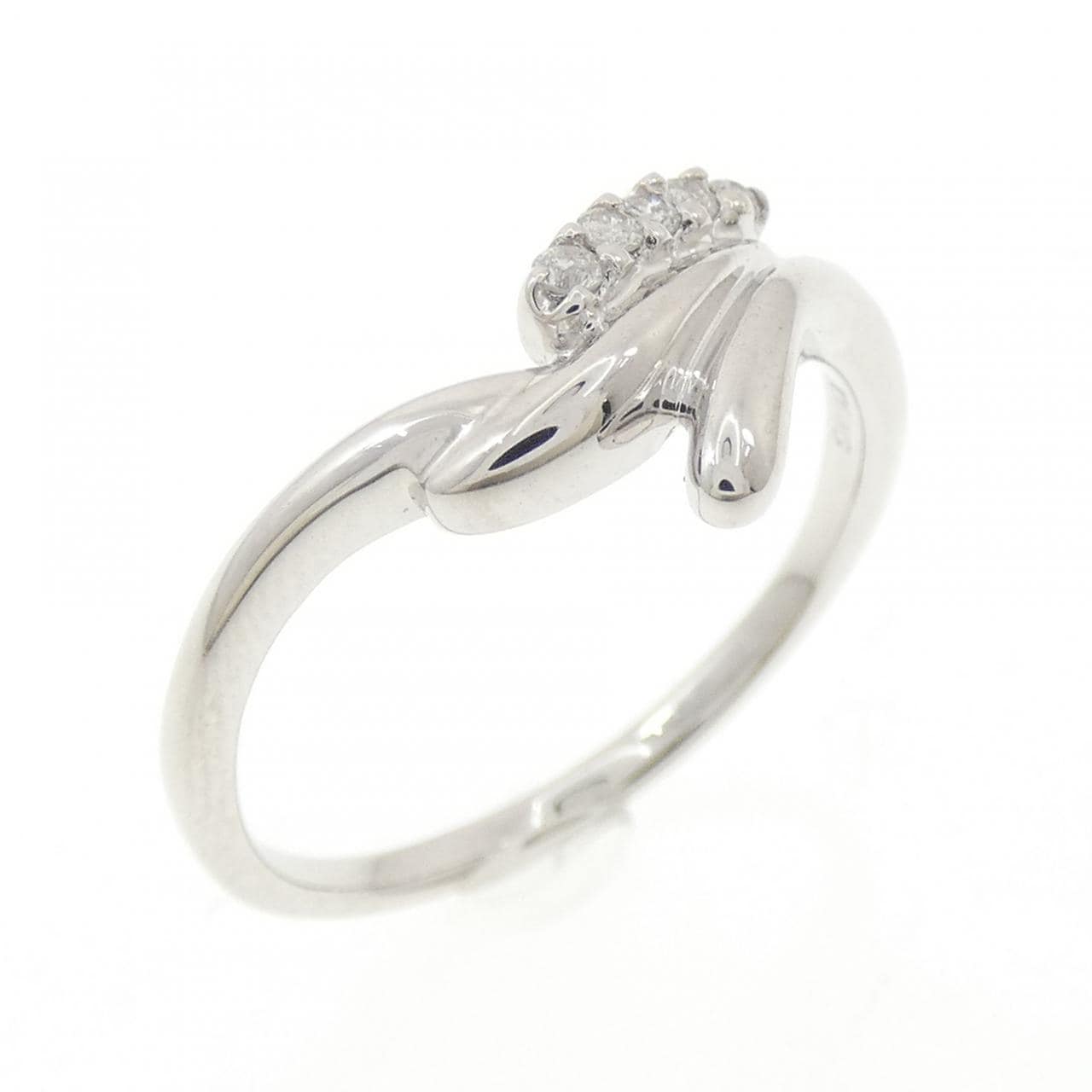 K18WG ダイヤモンド リング 0.05CT