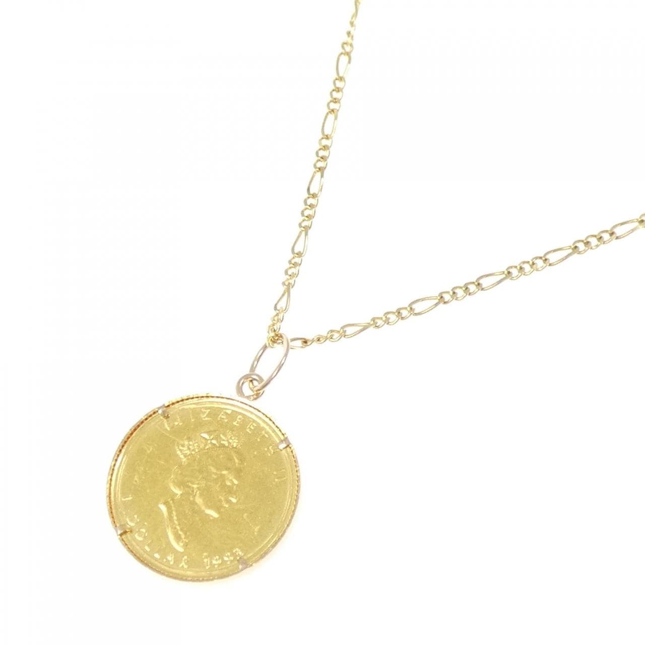 14KTPG(枠)/585YG コイン ネックレス