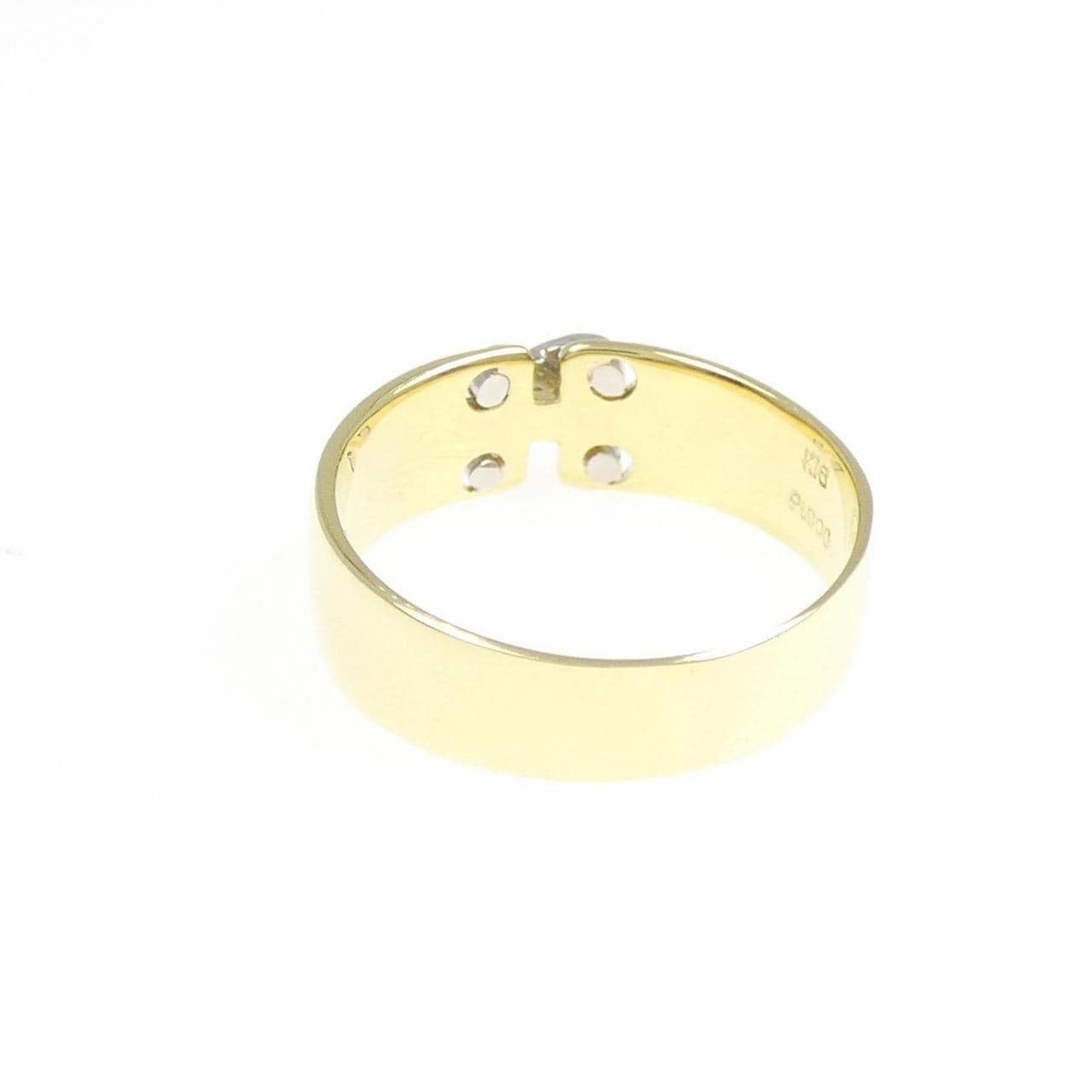 K18YG/PT900 ダイヤモンド リング 0.05CT