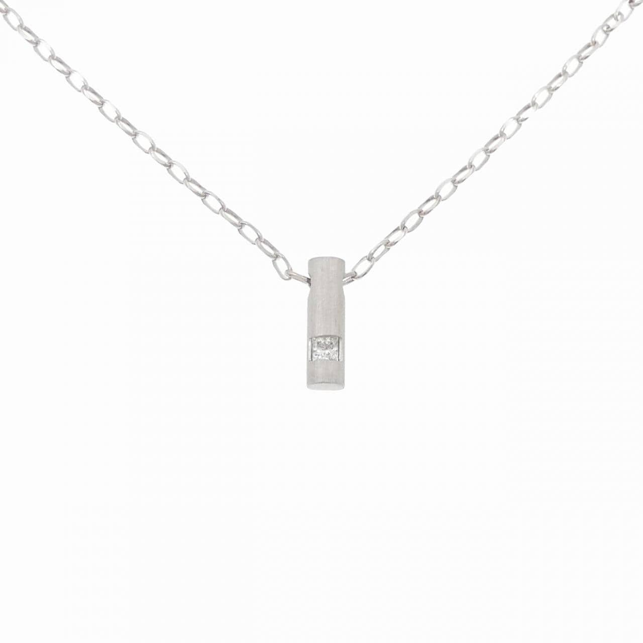 K18WG/750WG ダイヤモンド ネックレス 0.323CT