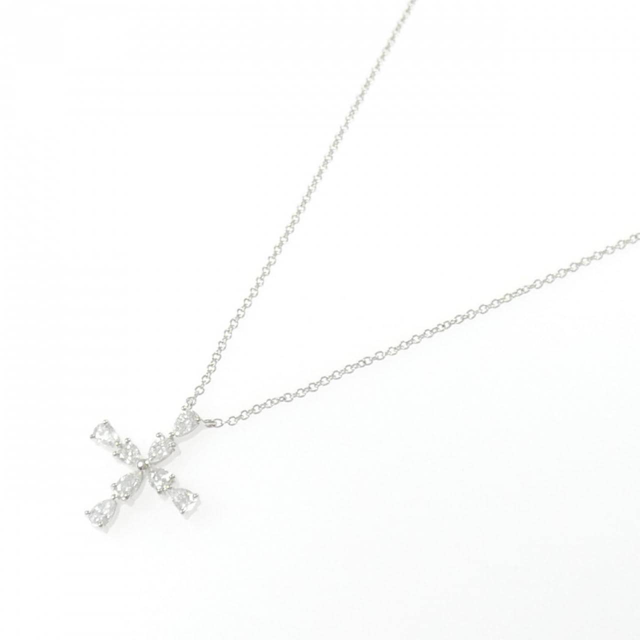 ハリーウィンストン ペアシェイプミニクロス ネックレス