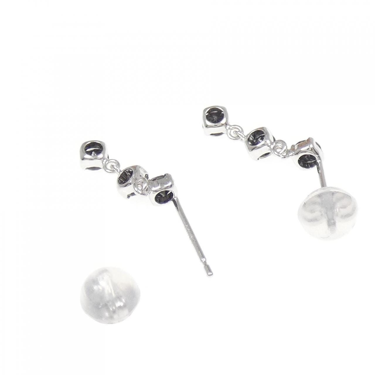 K18WG ダイヤモンド ピアス