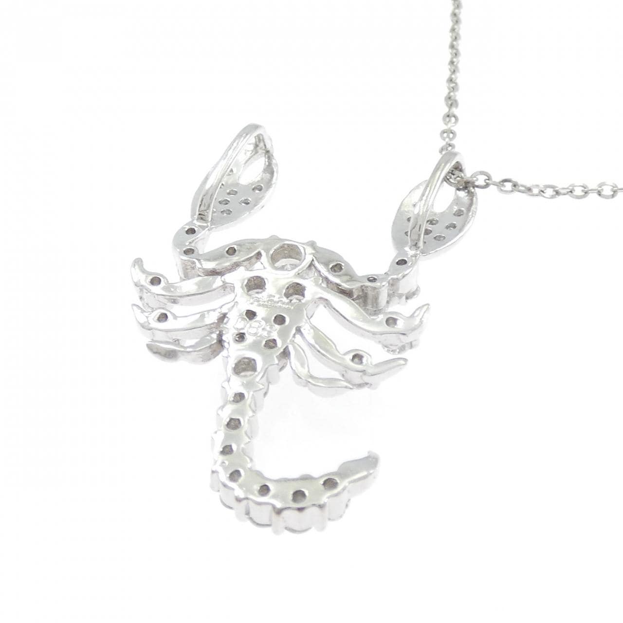 PT900/PT850 サソリ ダイヤモンド ネックレス 0.88CT