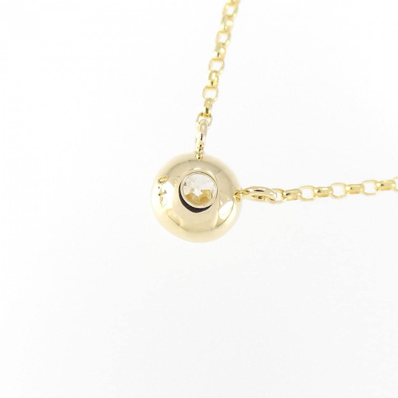 K18YG ソリティア ダイヤモンド ネックレス 0.14CT