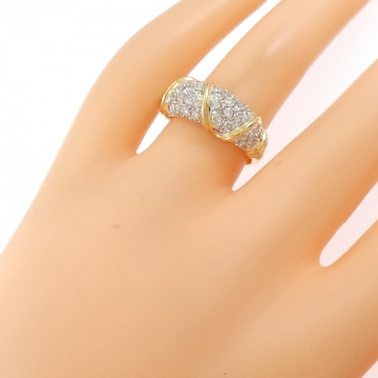 K18YG/K18WG ダイヤモンド リング 1.03CT