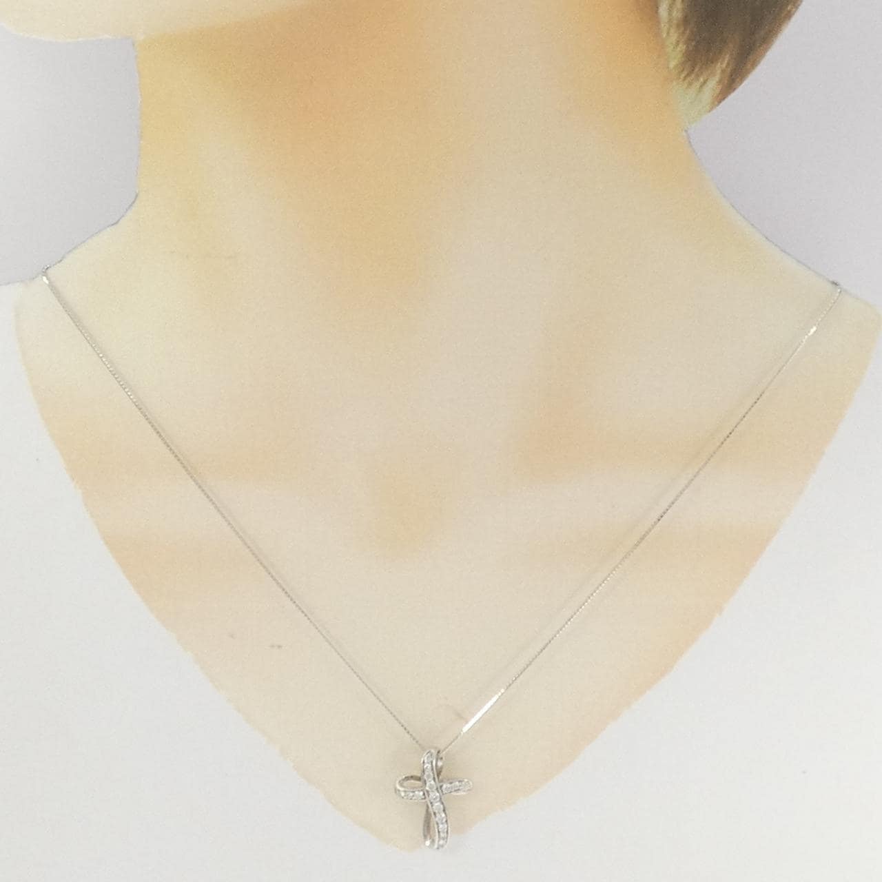 18KWG/K18WG ダイヤモンド ネックレス 0.34CT