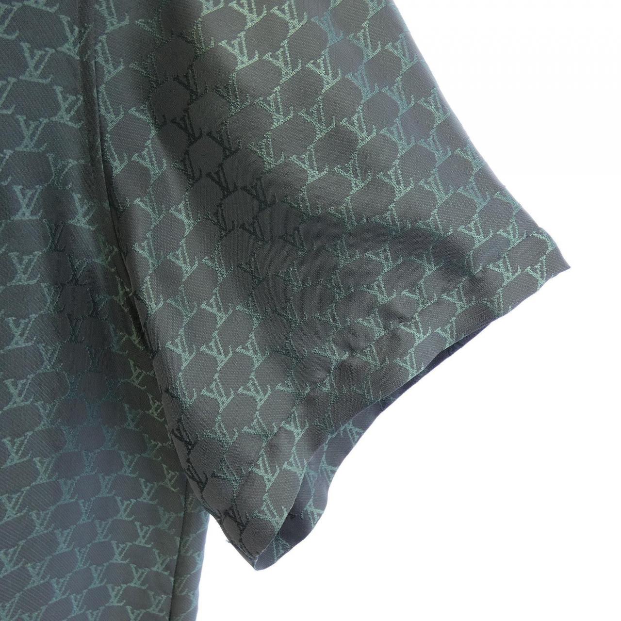 ルイヴィトン LOUIS VUITTON ショートスリーブジャガードシルクプレンドシャツ HRS30WKSY S／Sシャツ
