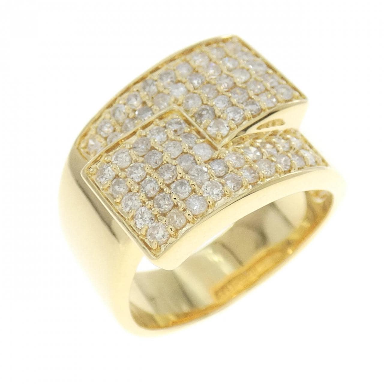 K18YG pave Diamond ring 1.00CT