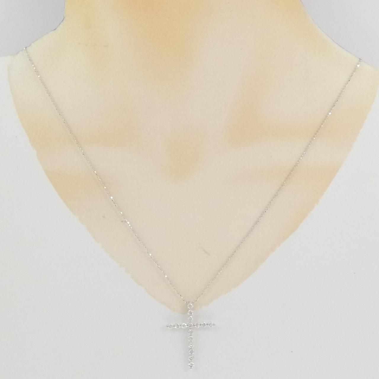 K18WG ダイヤモンド ネックレス 1.00CT
