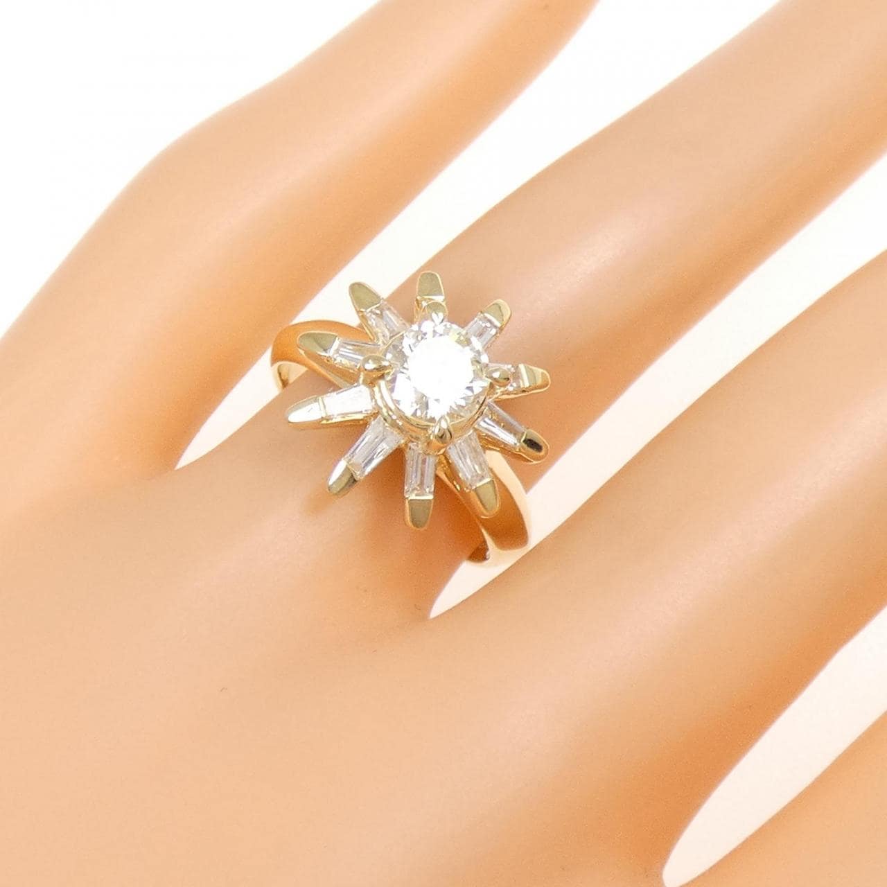 K18YG ダイヤモンド リング 0.678CT
