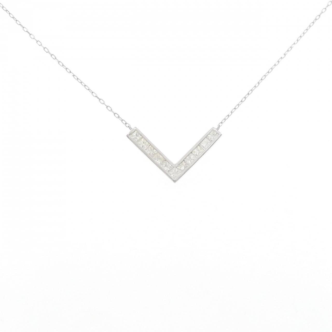 K18WG ダイヤモンド ネックレス 0.50CT