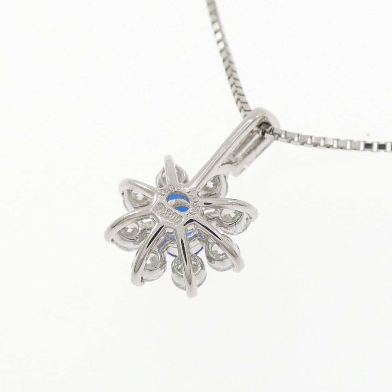 PT900/PT850 フラワー アウイナイト ネックレス 0.08CT