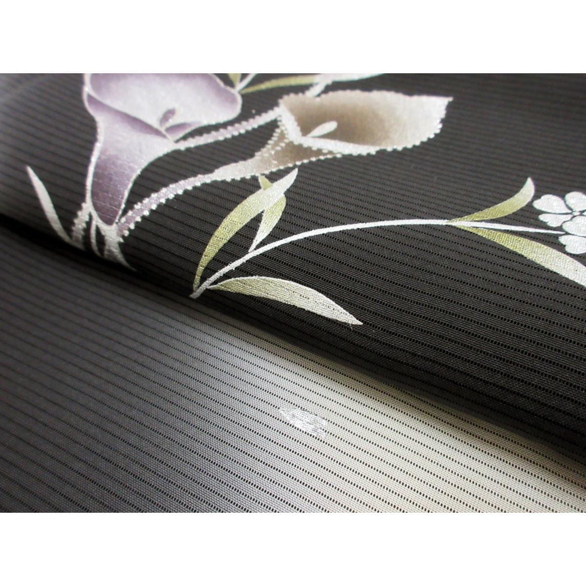 【新品】単衣　駒絽訪問着　金彩友禅ボカシ染