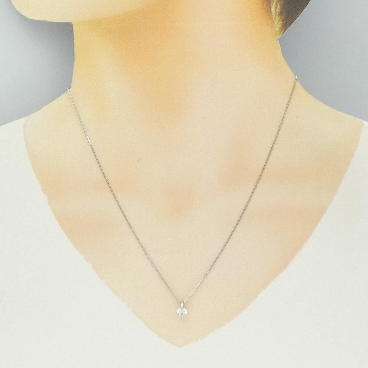 PT900/PT850 ダイヤモンド ネックレス 0.326CT