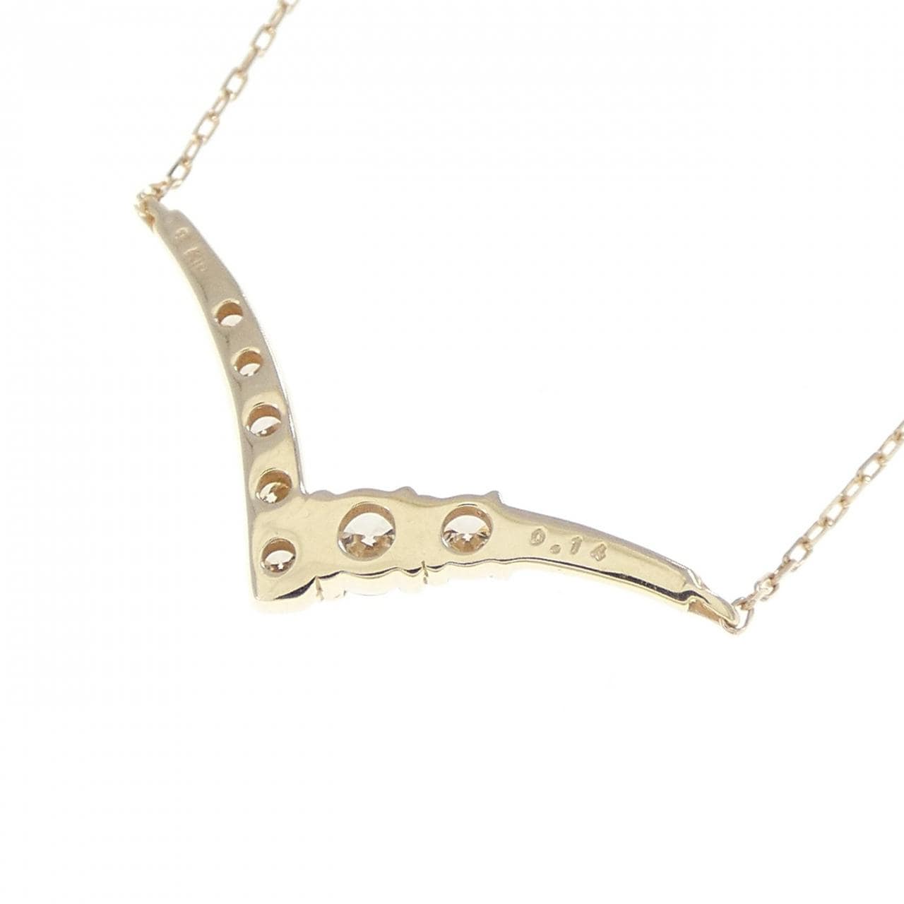 K10YG ダイヤモンド ネックレス 0.14CT