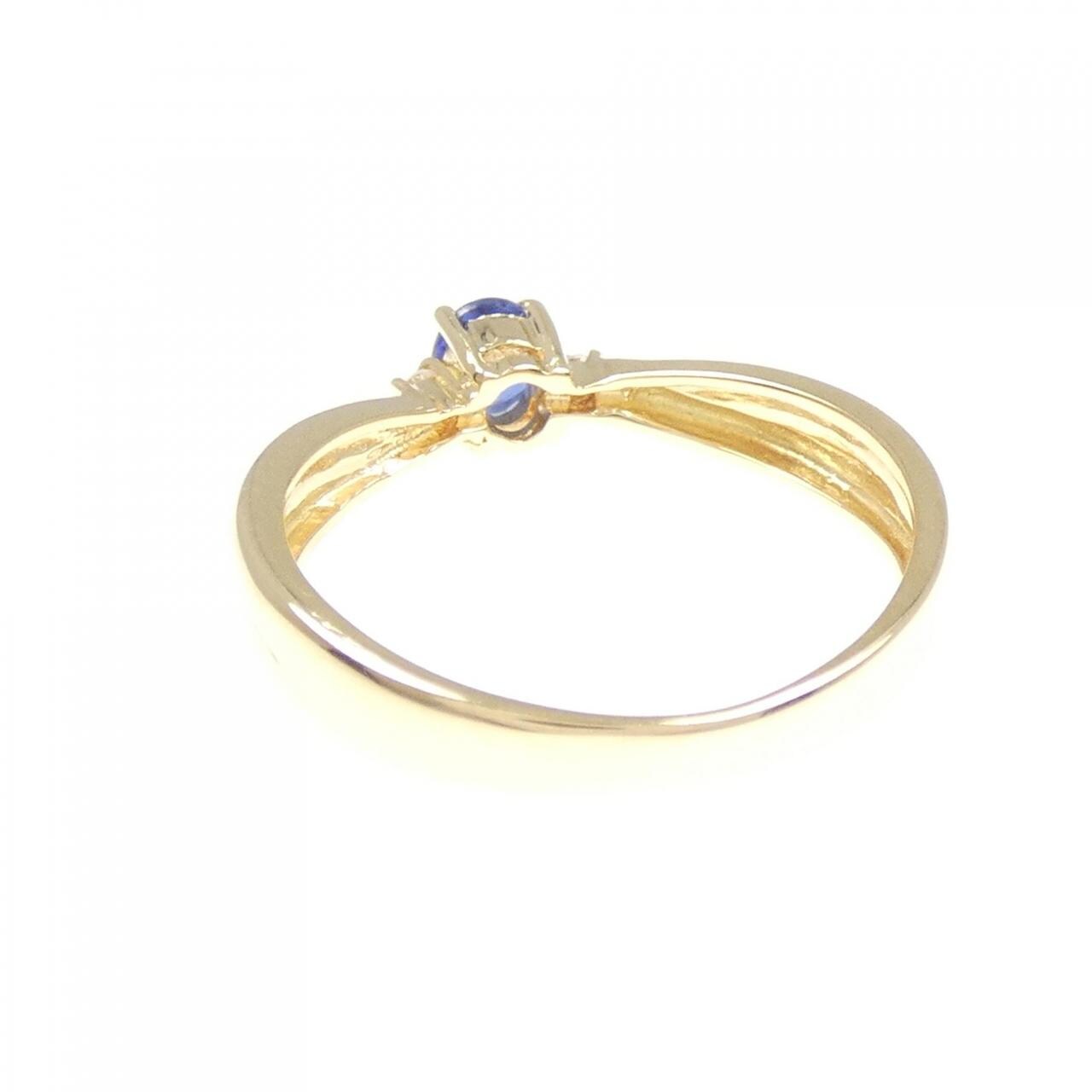 K18YG サファイヤ リング 0.23CT