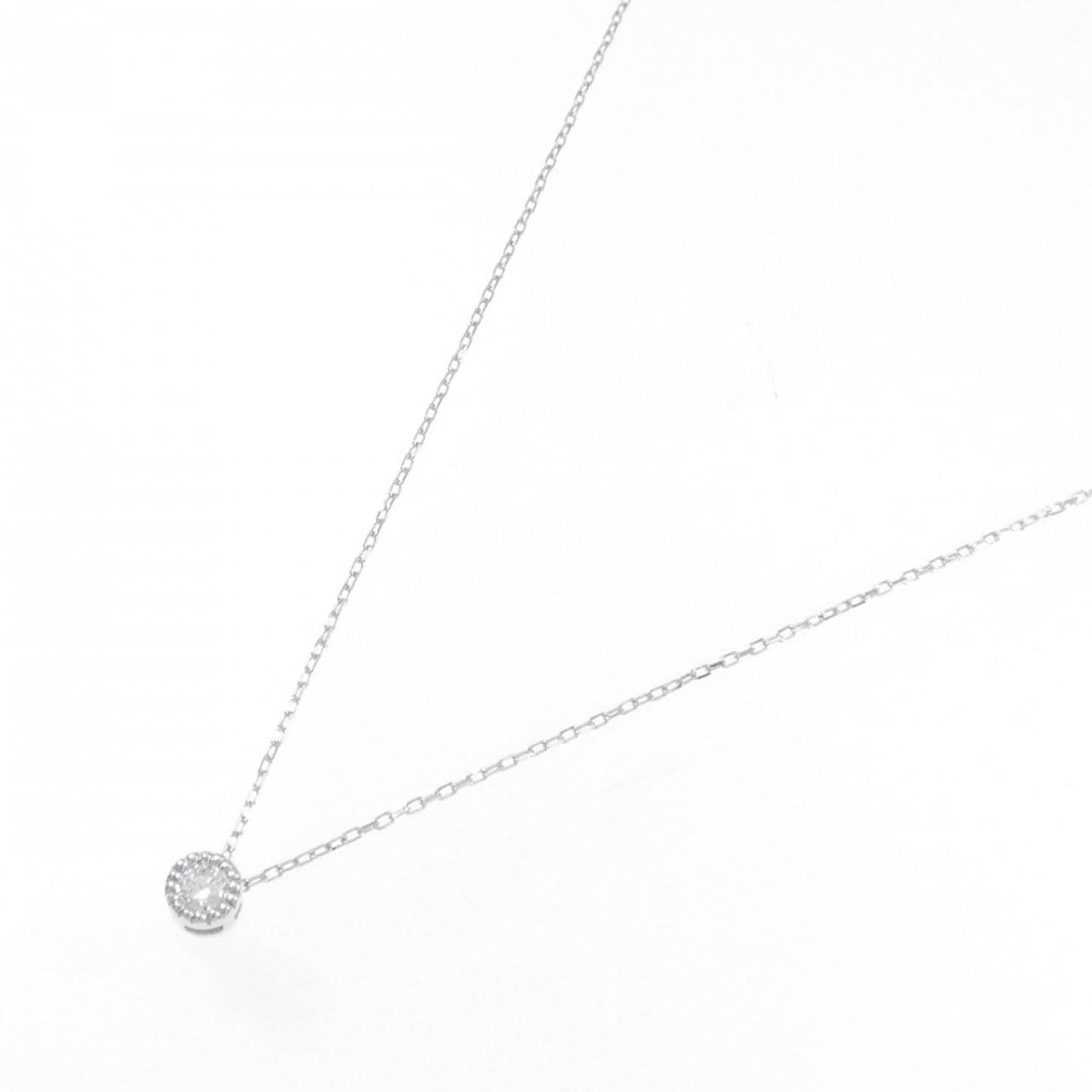 K18WG ダイヤモンド ネックレス 0.10CT