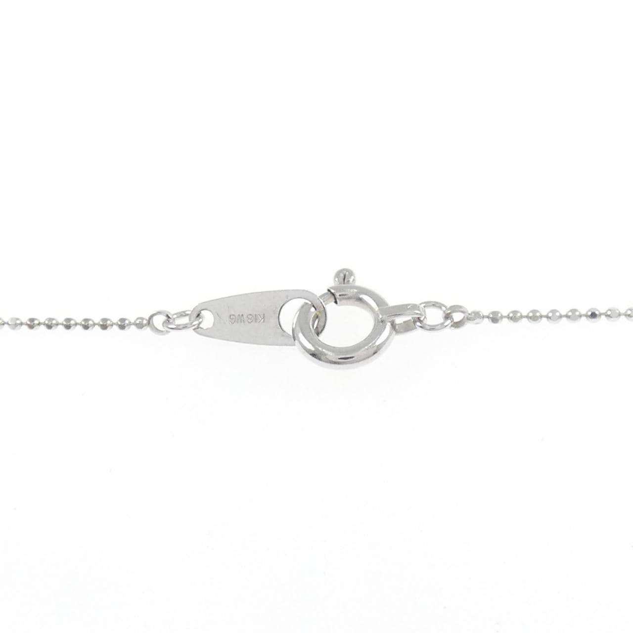 K18WG ソリティア ダイヤモンド ネックレス 0.10CT