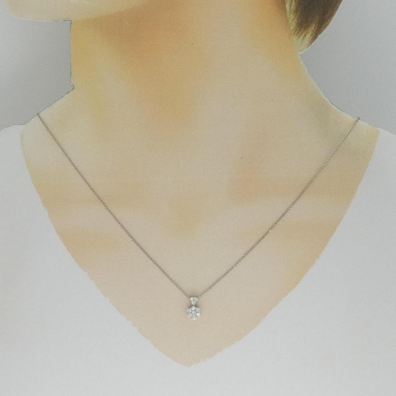 PT フラワー ダイヤモンド ネックレス 0.31CT