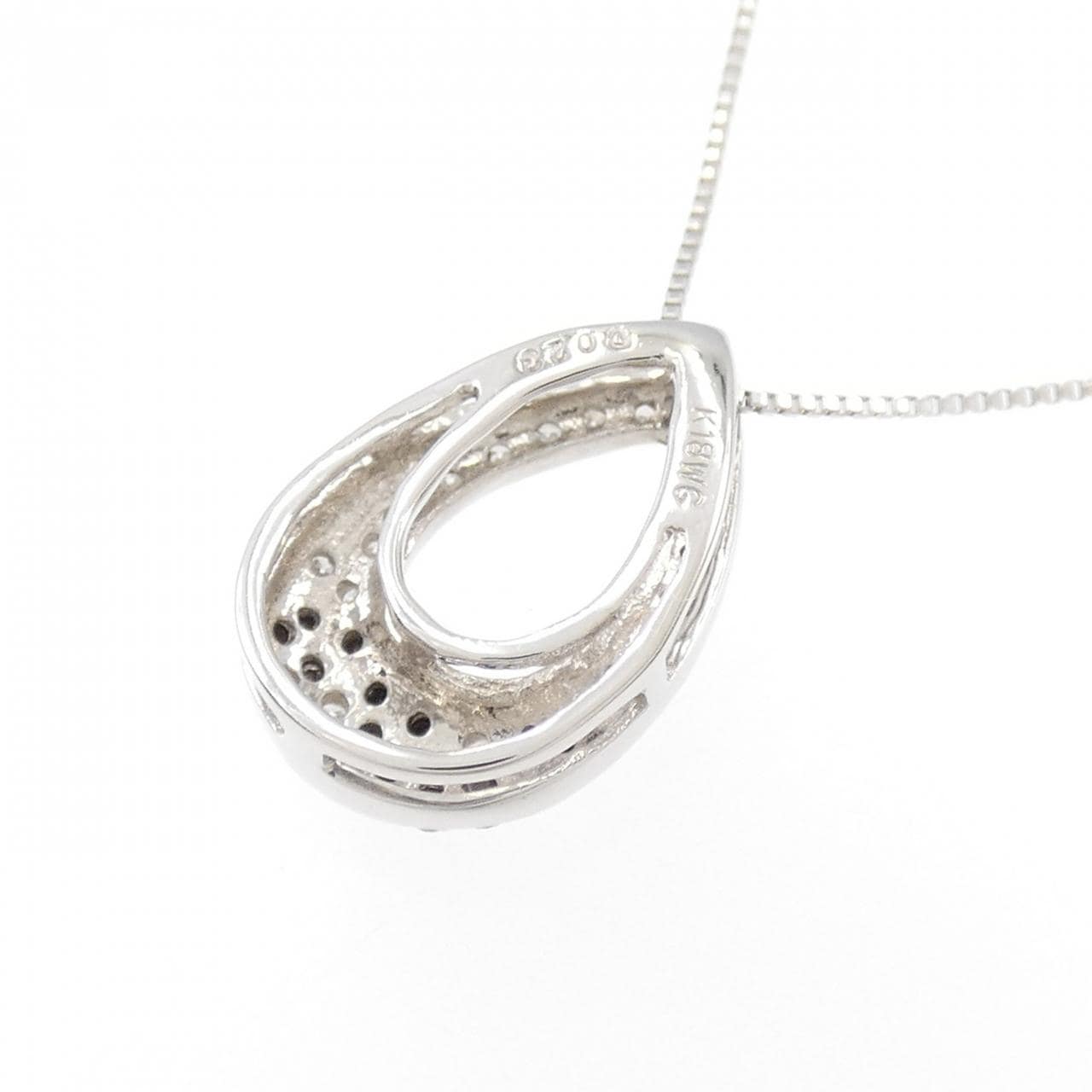 K18WG ダイヤモンド ネックレス 0.23CT