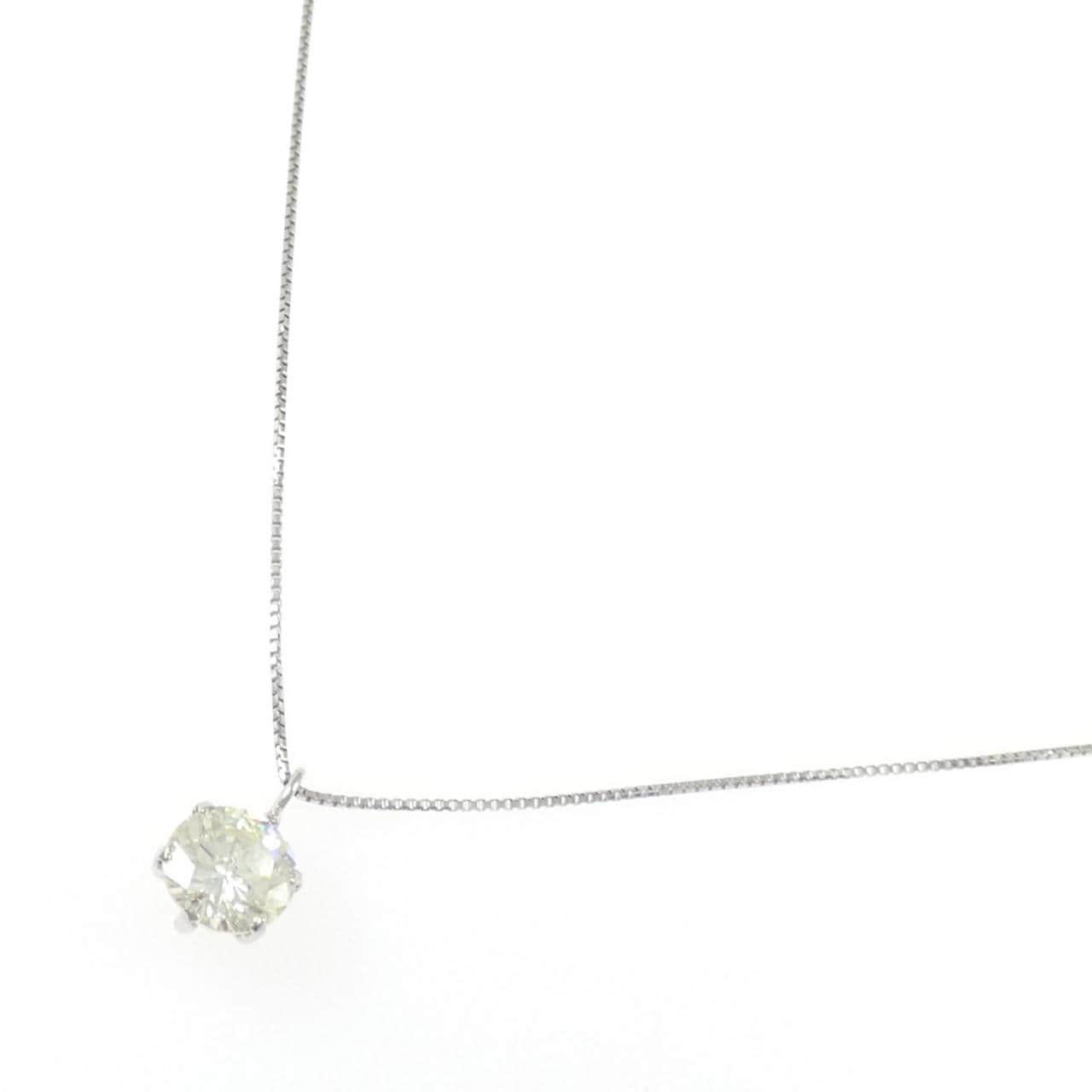 PT900/PT850 ソリティア ダイヤモンド ネックレス 0.87CT