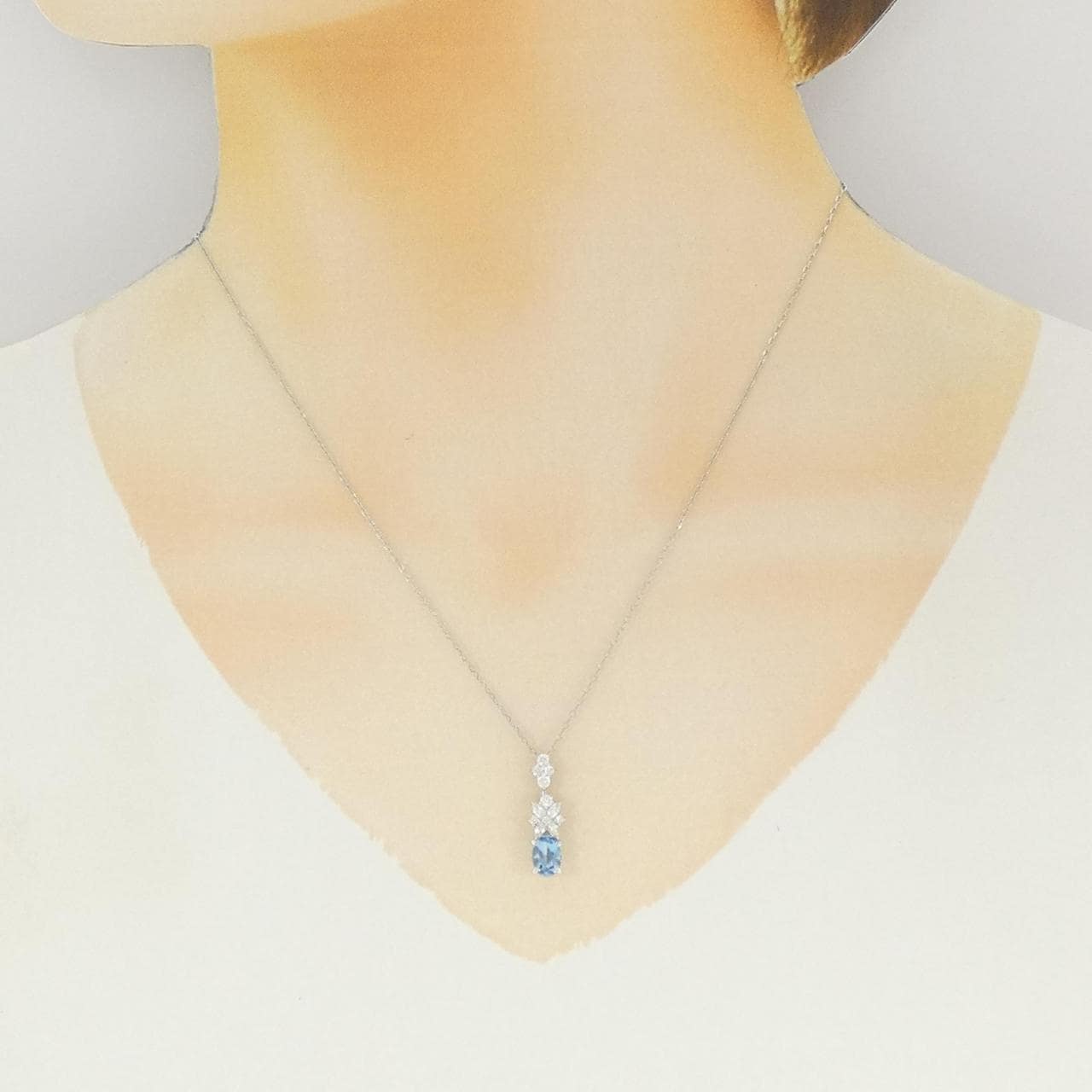 PT900/PT850 アクアマリン ネックレス 0.61CT