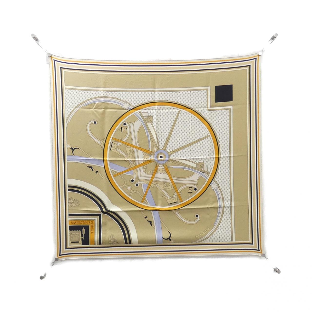 エルメス WASHINGTON'S CARRIAGE　DETAIL カレ ウォッシュ スカーフ