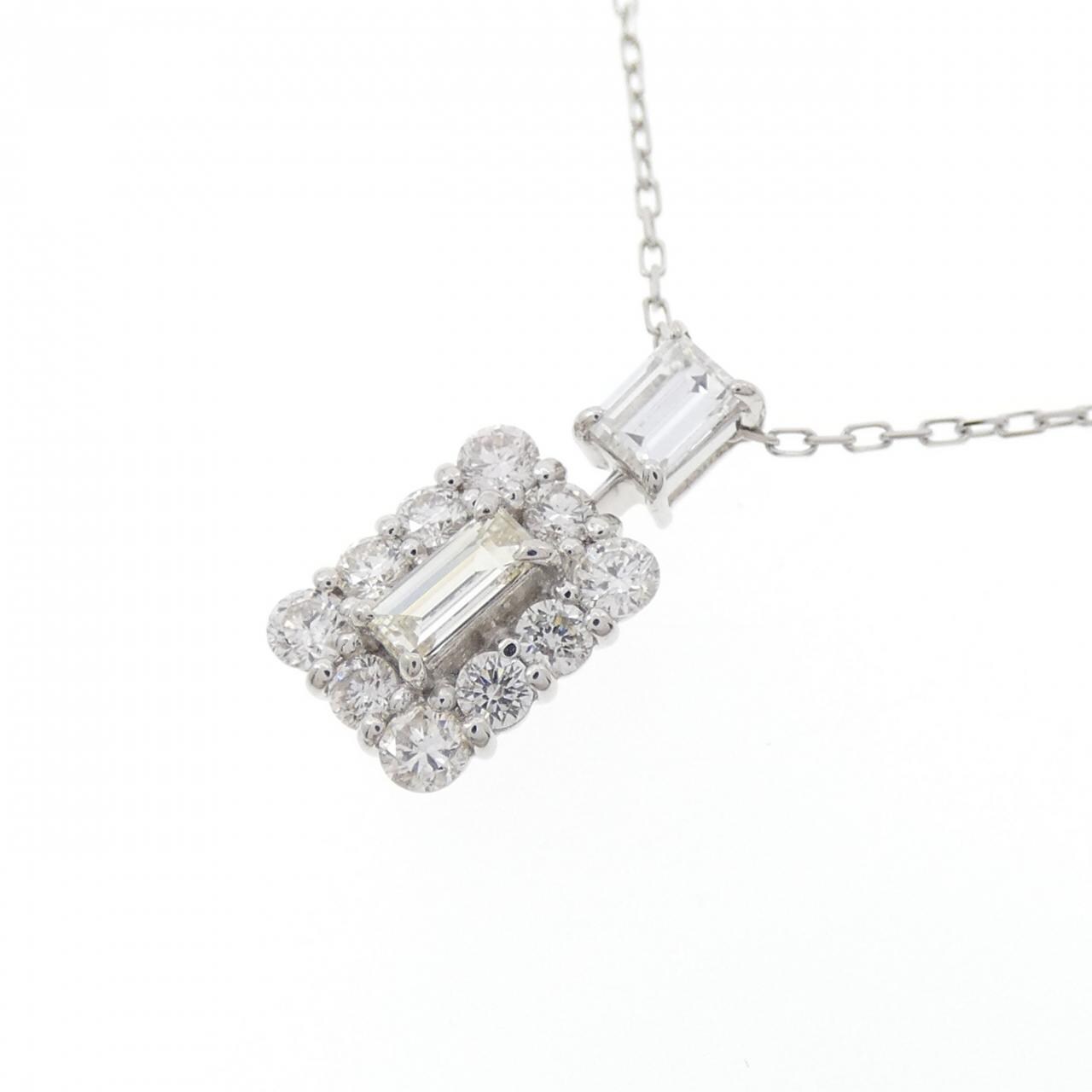 PT950/PT850 ダイヤモンド ネックレス 0.64CT